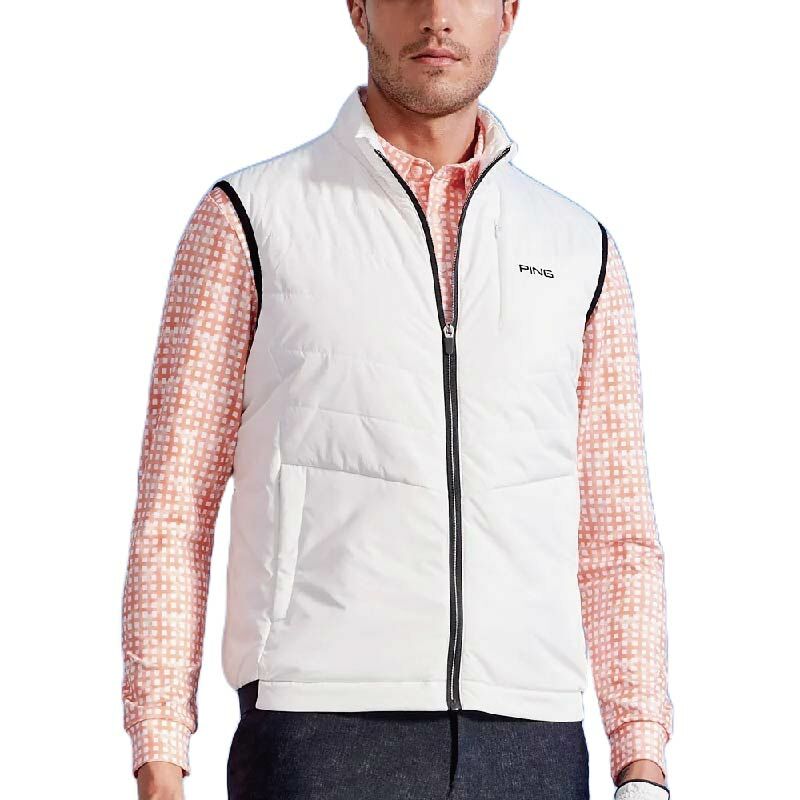 PING 美國 男 剪接防潑水蓄熱舖棉背心(3色) 防風透氣/防潑水/蓄熱保溫 00PI23216A