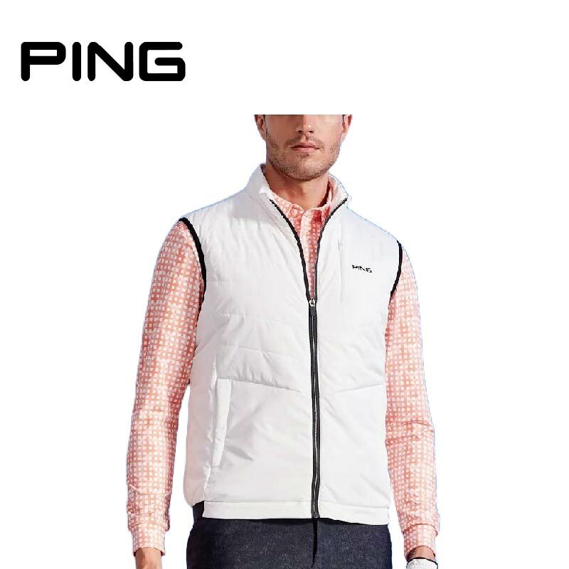 PING 美國 男 剪接防潑水蓄熱舖棉背心(3色) 防風透氣/防潑水/蓄熱保溫 00PI23216A
