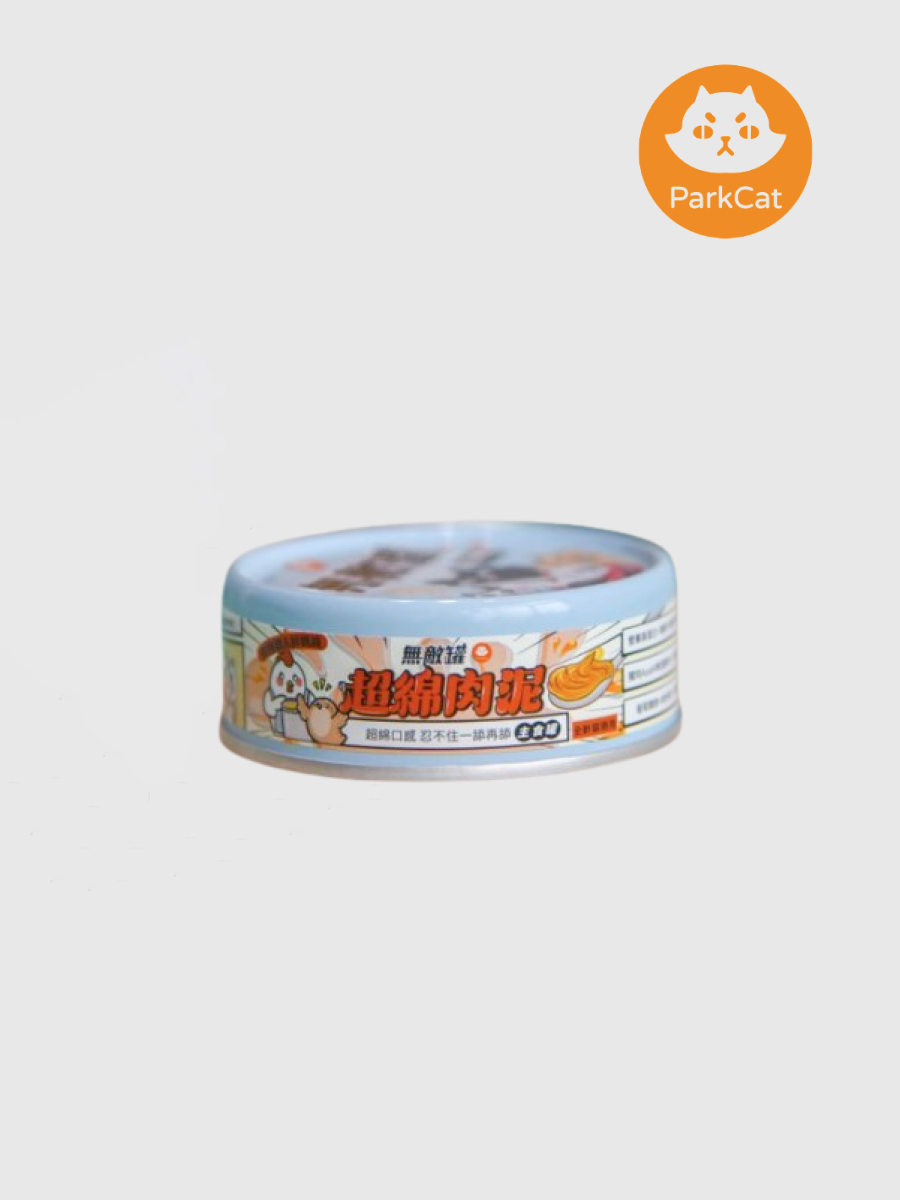 【貓樂園 ParkCat】無敵藍罐 超綿肉泥 貓咪主食罐｜鮮燉雞&鮮鵪鶉｜關節保健
