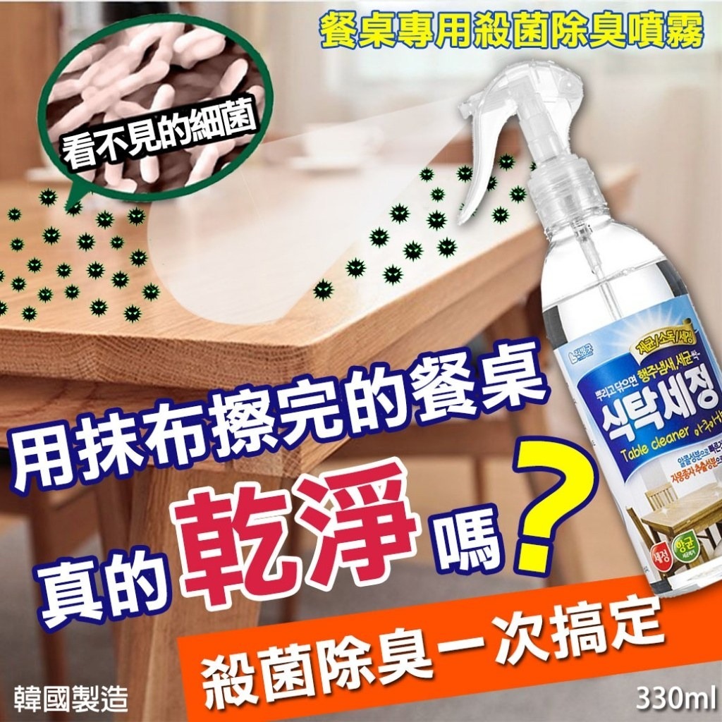 WSBB3166 韓國餐桌專用殺菌除臭噴霧-330ml(1套2支)（現貨A12-20261110）