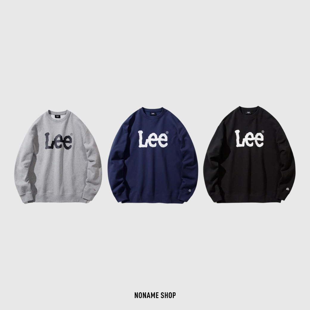 LEE 韓版 字母LOGO 大學T 三色 (男/女款)