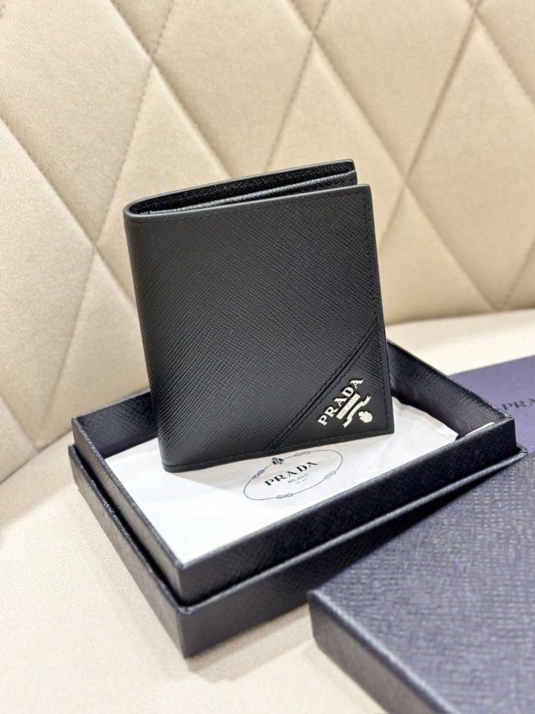 PRADA Saffiano Leather Vertical Wallet