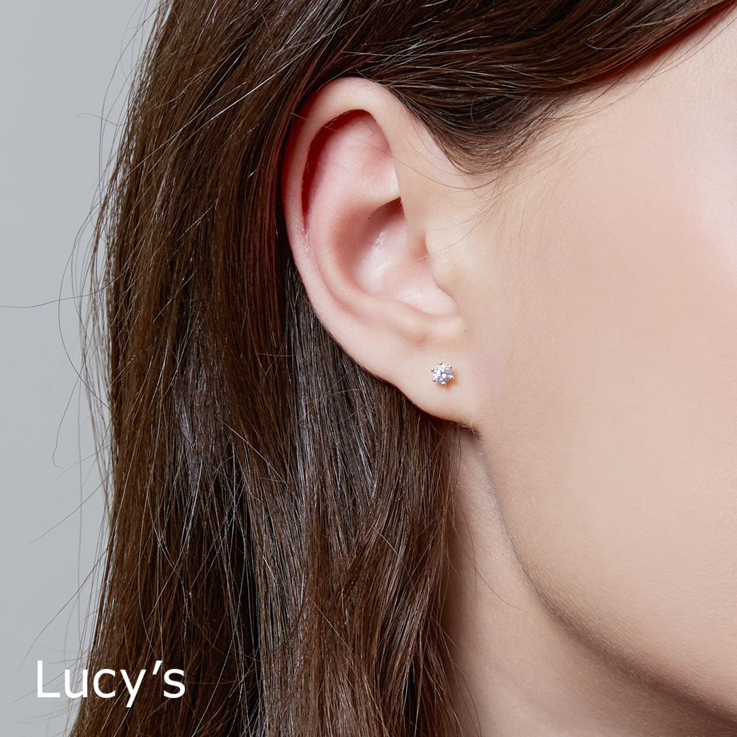 925純銀〔輕銀系列〕淬鑽 耳環 (106400)