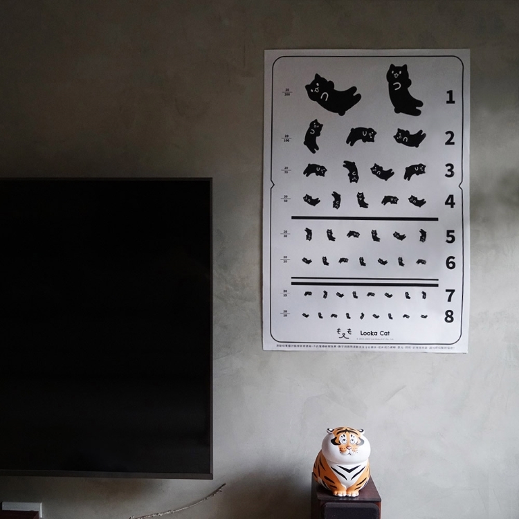 貓咪視力測驗海報