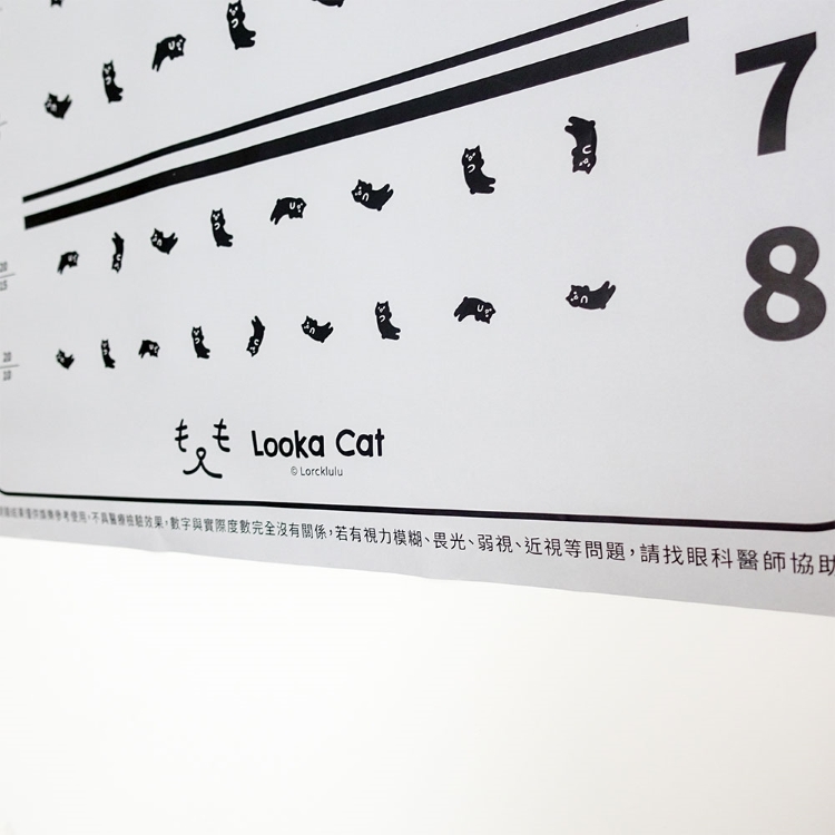 貓咪視力測驗海報