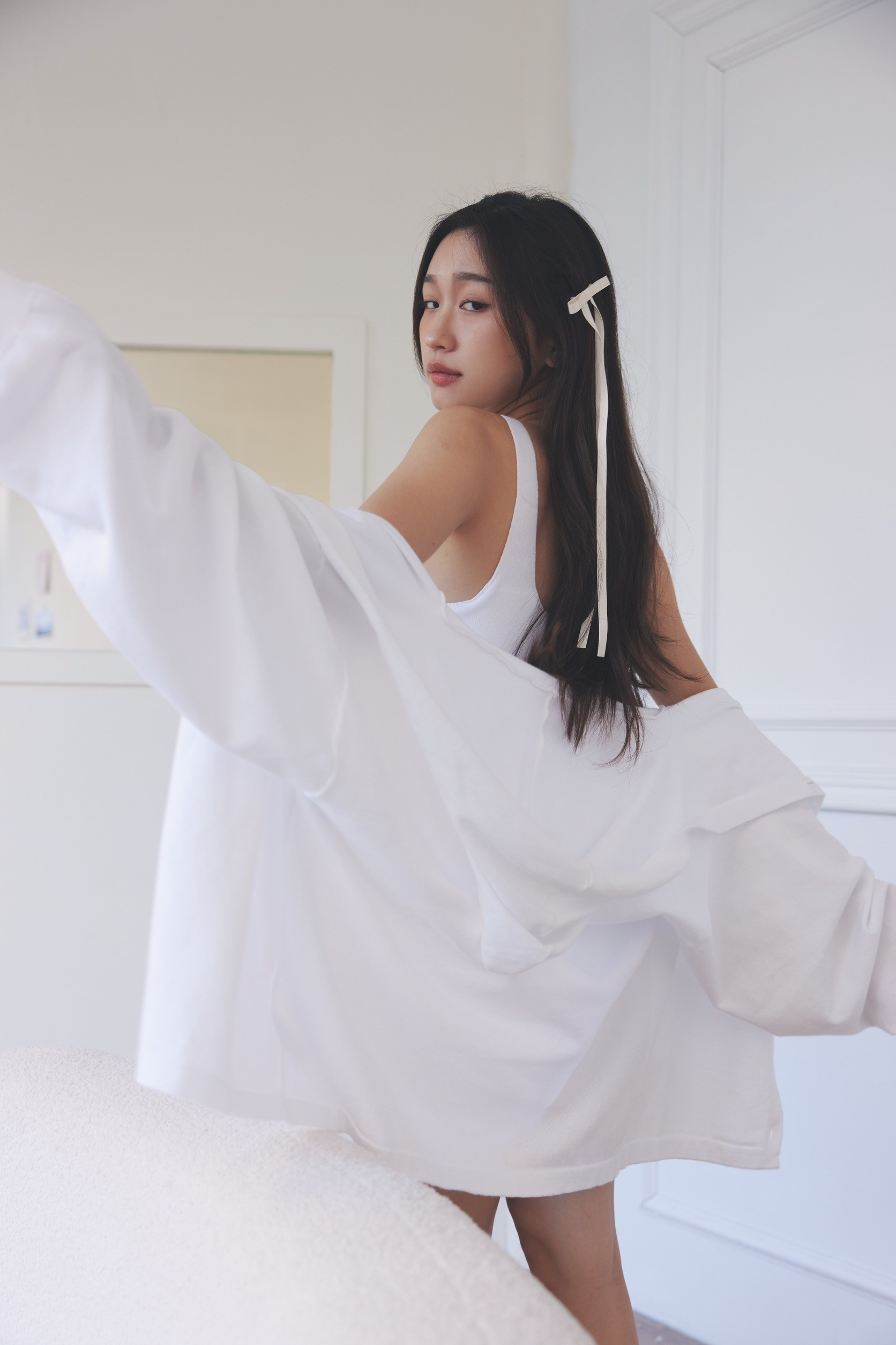 我的居家女友．慵懶好感三件套 連帽外套 / 純白