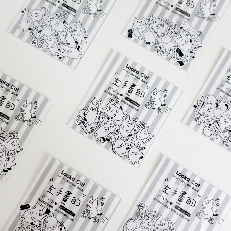 可上色貓咪貼紙