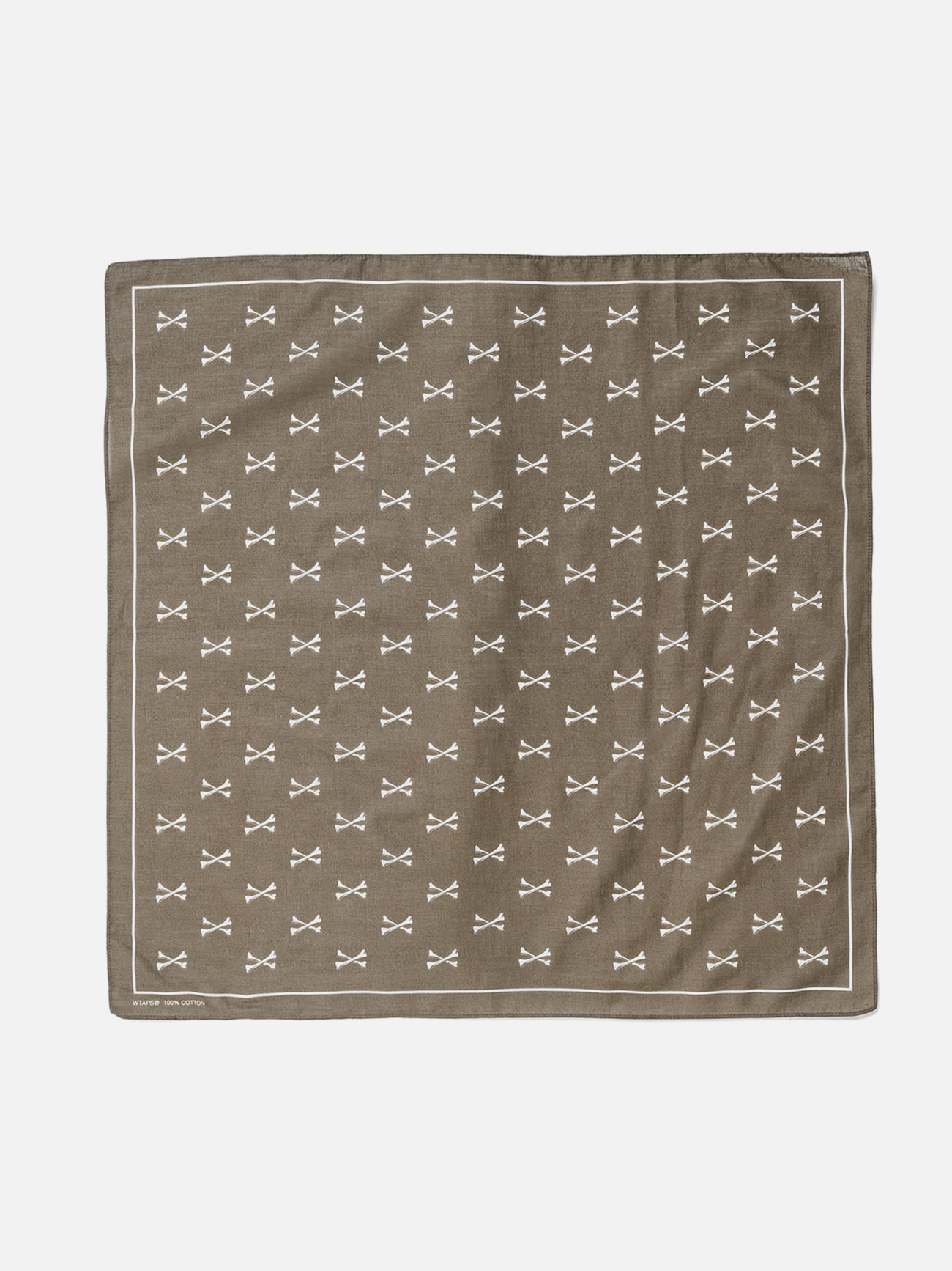 WTAPS BANDARIA BANDANA COTTON 交叉骨頭方巾
