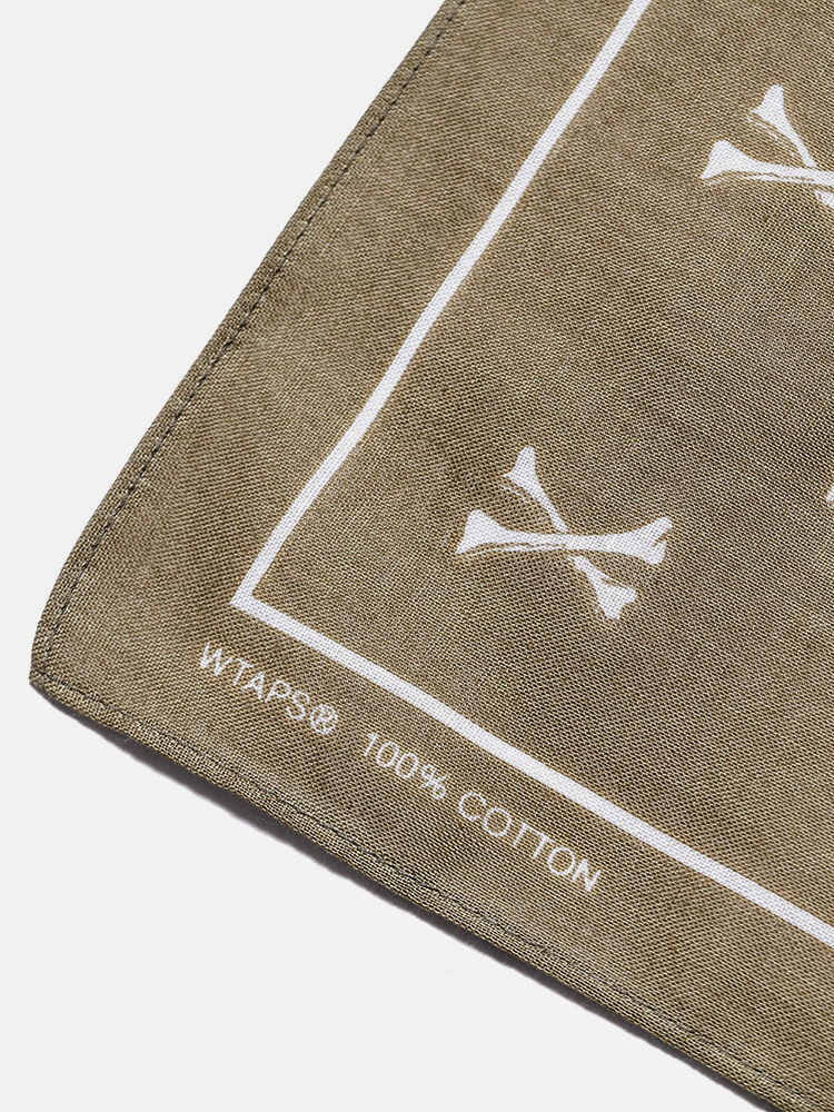 WTAPS BANDARIA BANDANA COTTON 交叉骨頭方巾