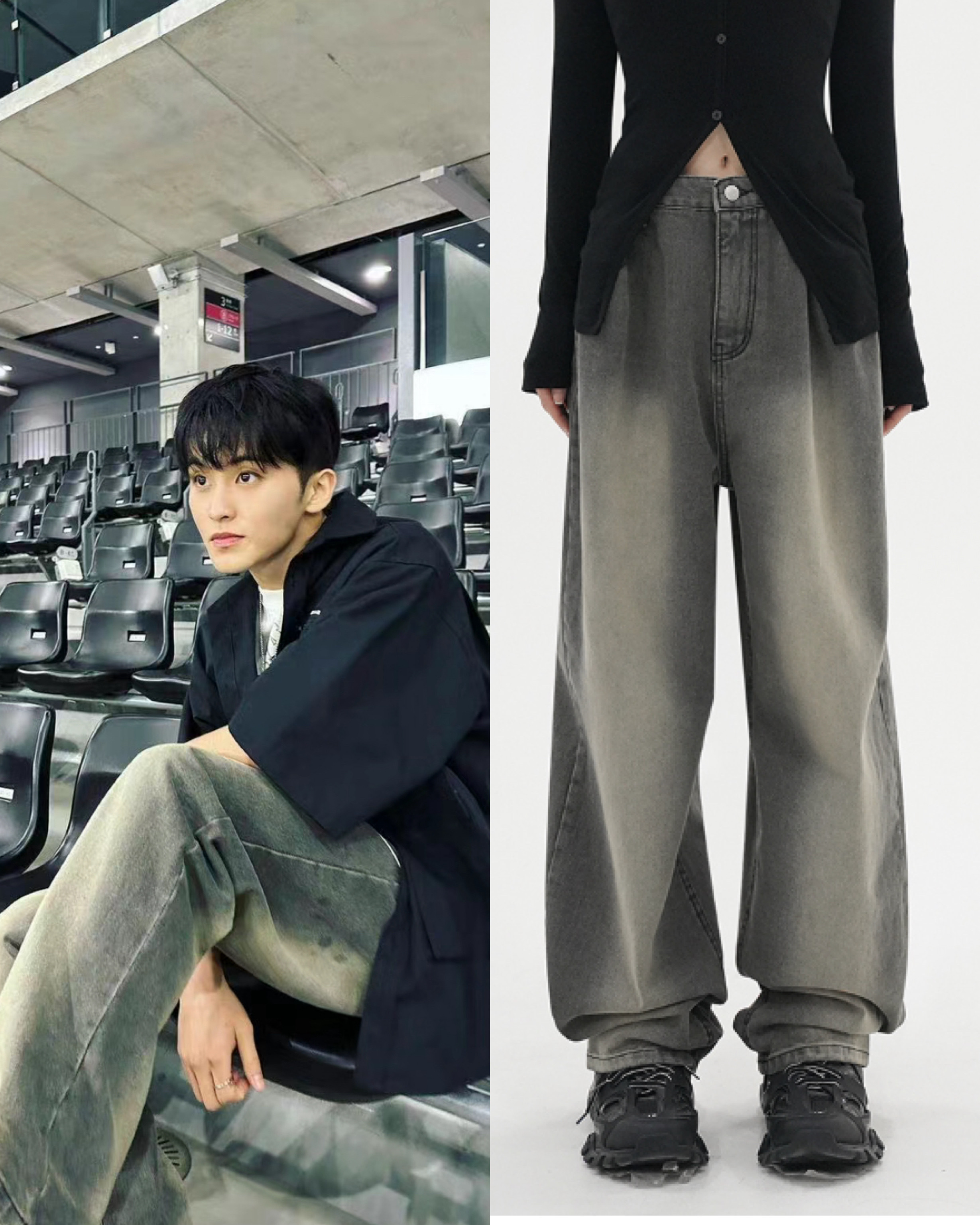 [AVANDRESS] ★韓国人気★ BUCKLE WIDE DENIM PANTS★OFF SALE ☆TWICE モモ☆AVANDRESS☆送料込み☆BUCKLE WIDE DENIM PANTS
