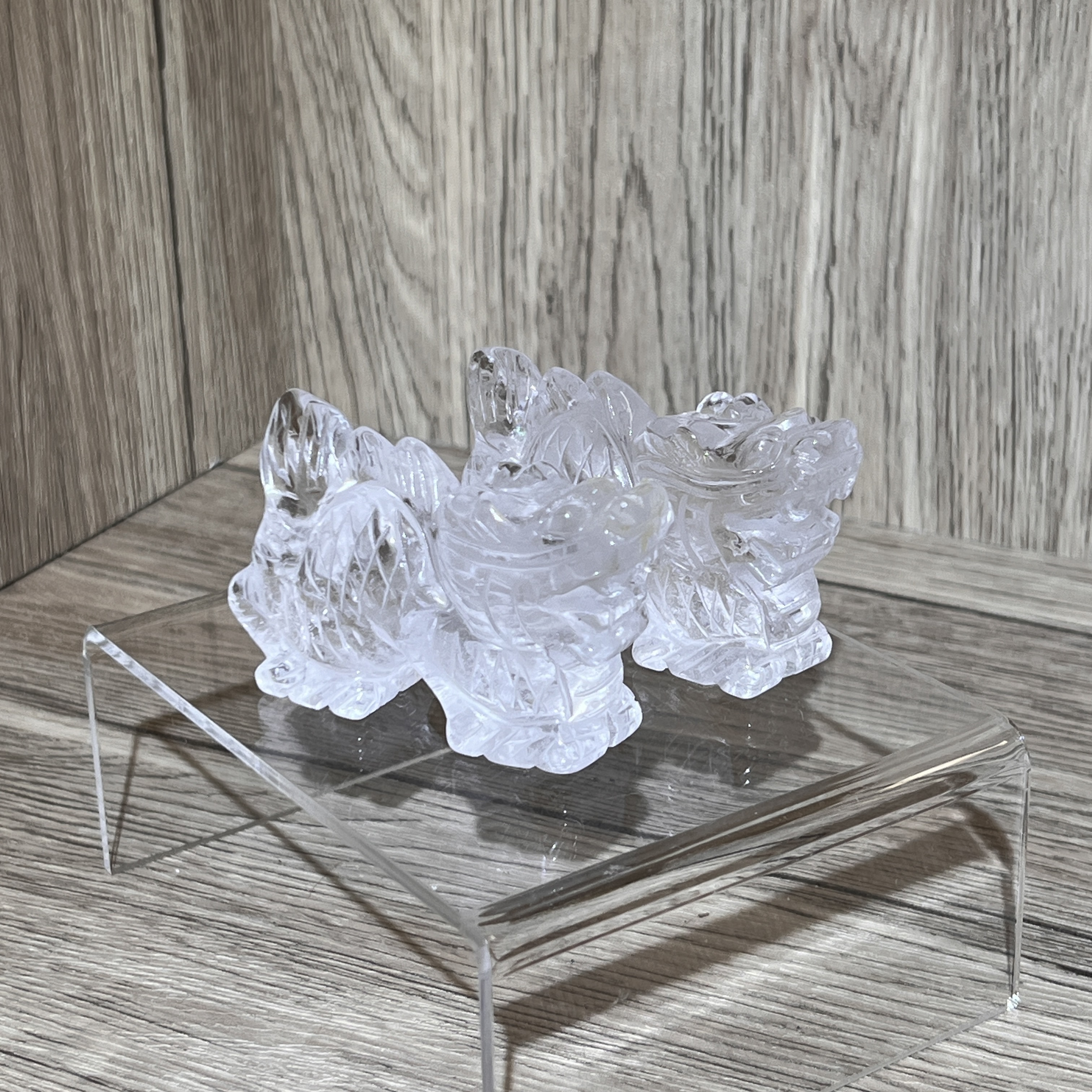 精雕白水晶龍1對 WD1495