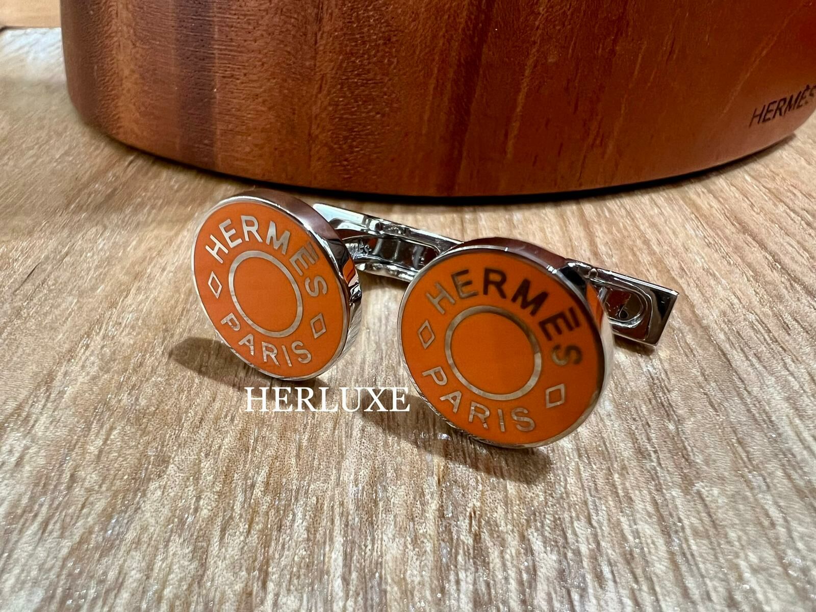 Licol 2 cufflinks orange ck