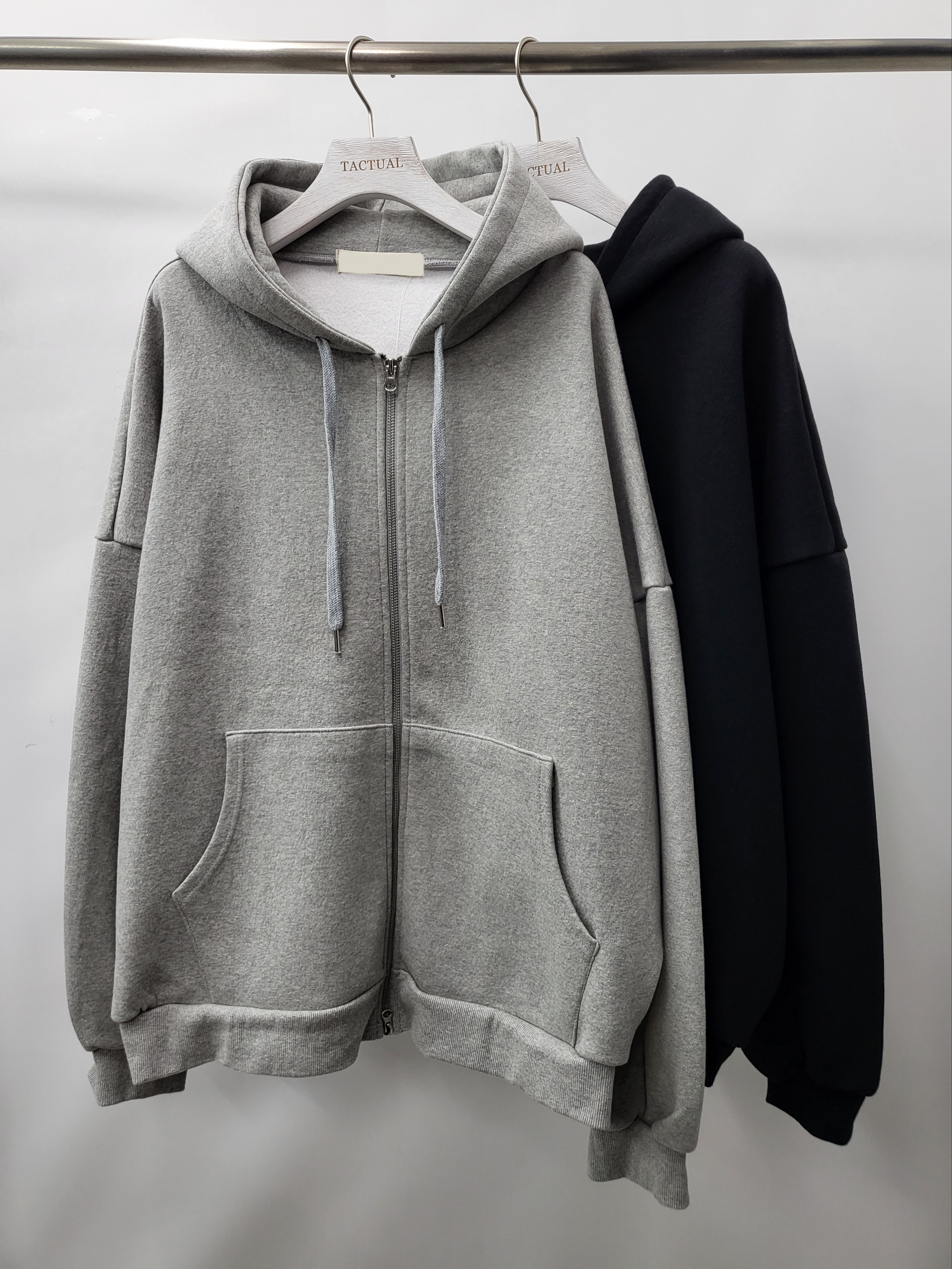 淨色連帽拉鍊外套 JK2406