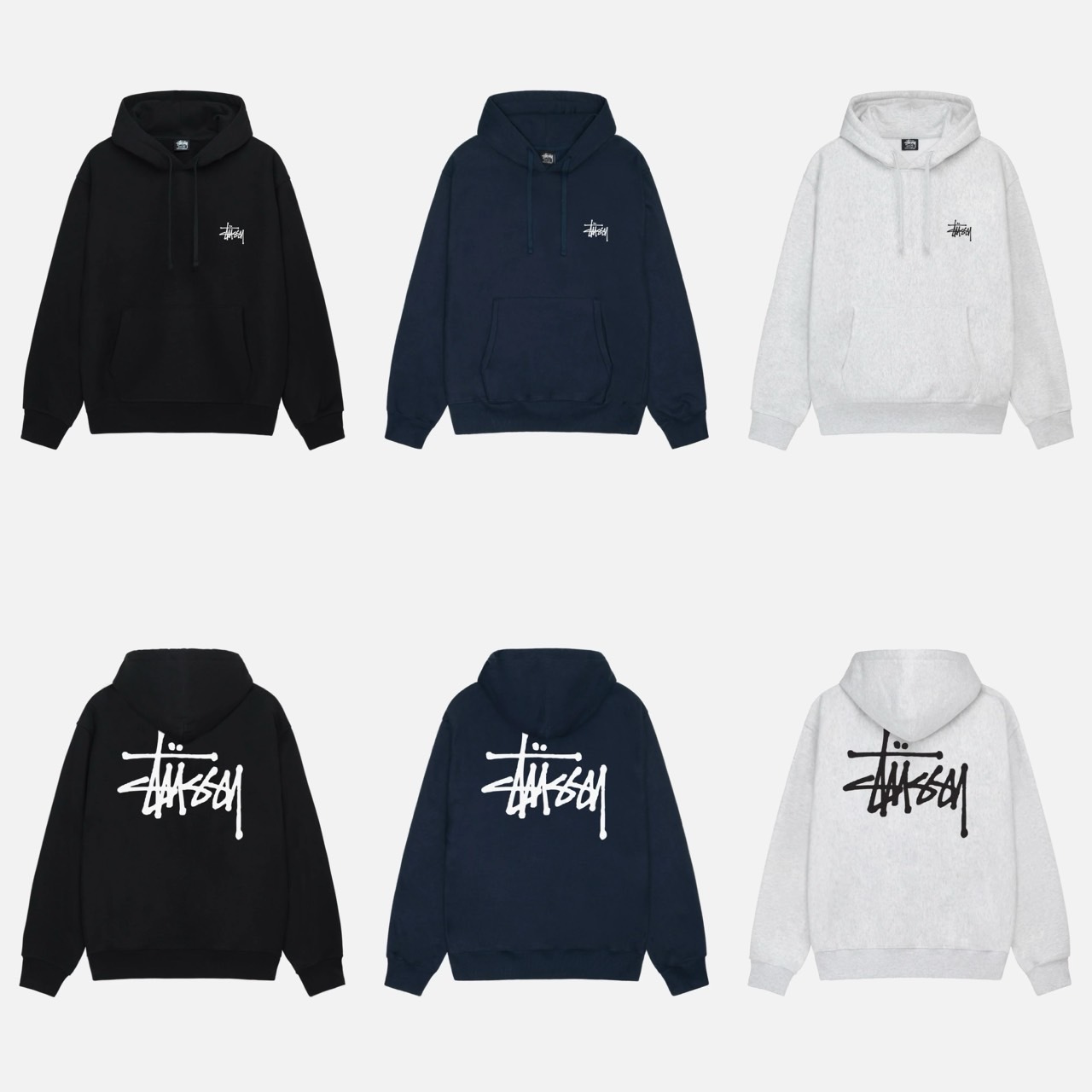 STUSSY BASIC STÜSSY HOODIE 字體 帽TEE