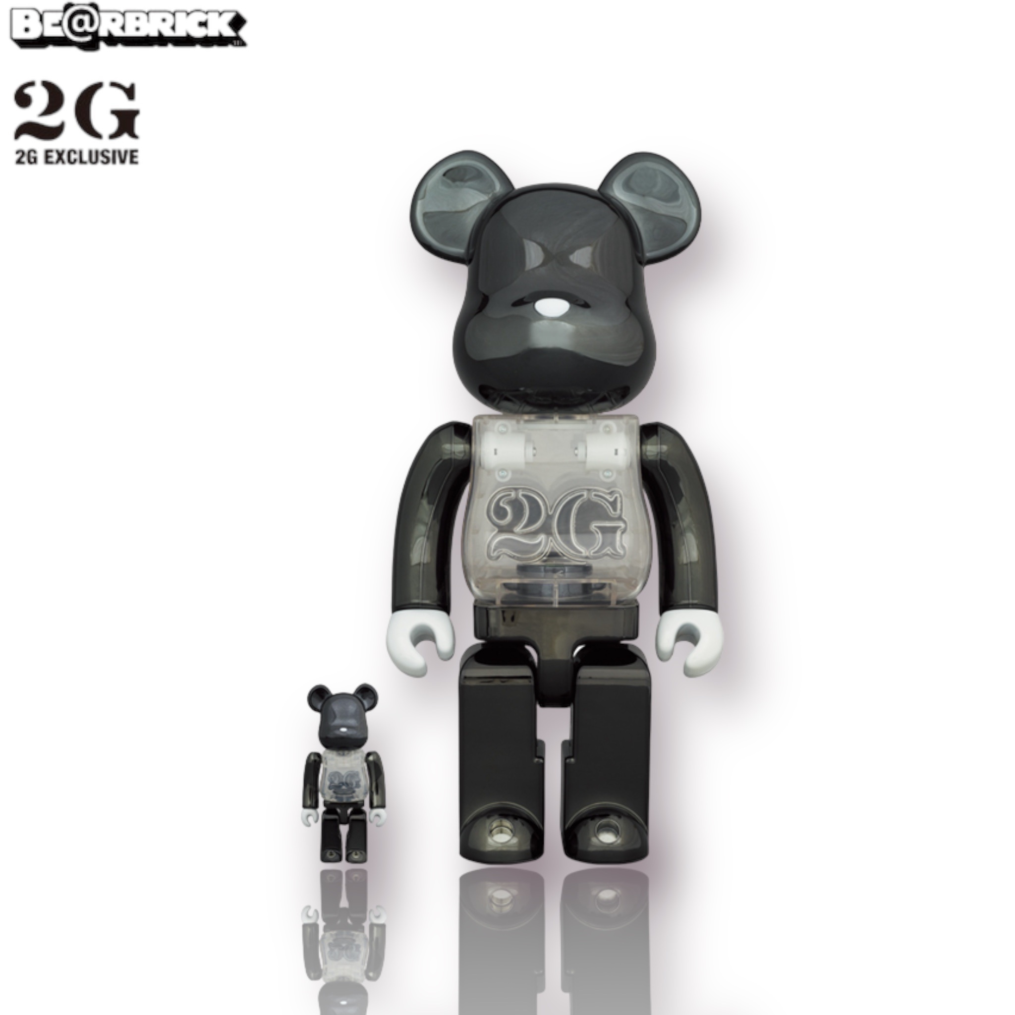 🥇現貨🥇Bearbrick 400% 100%  2G BLACK CHROME