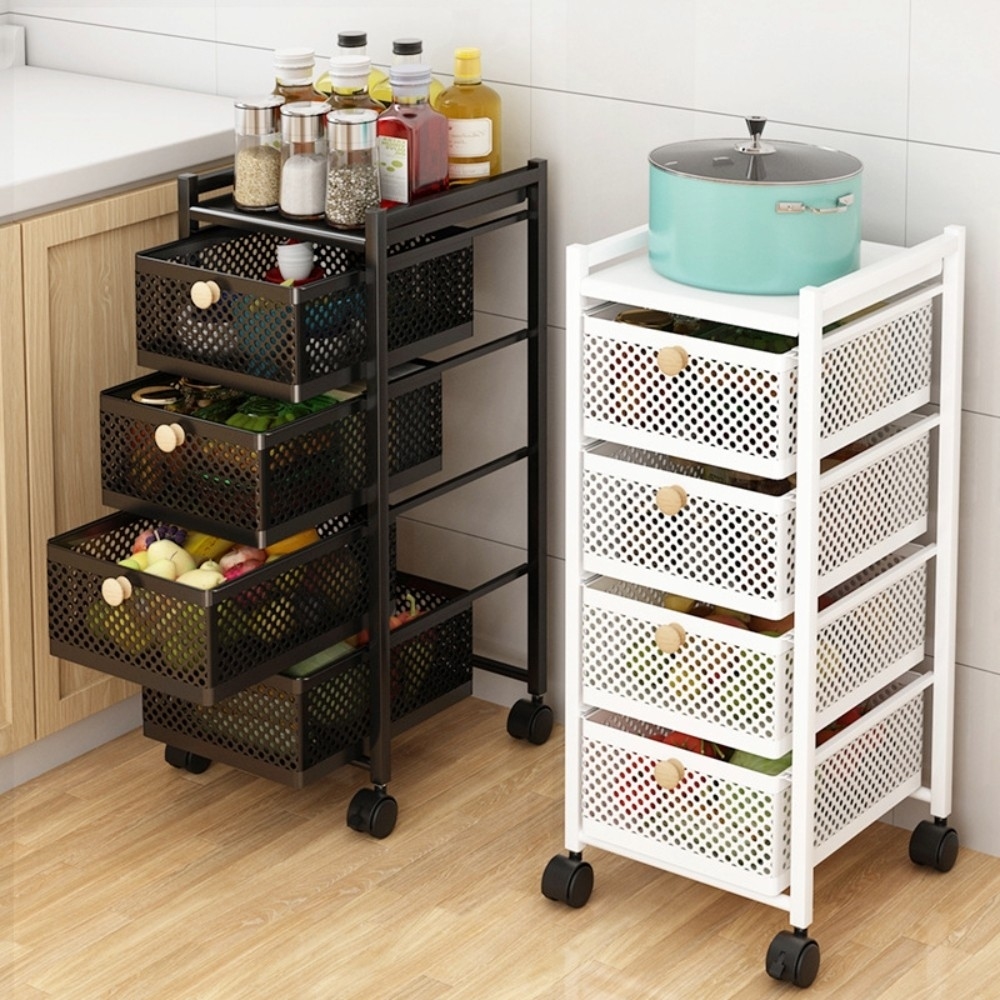 【AOTTO】工業風碳鋼四層抽屜式收納推車(KC-056)