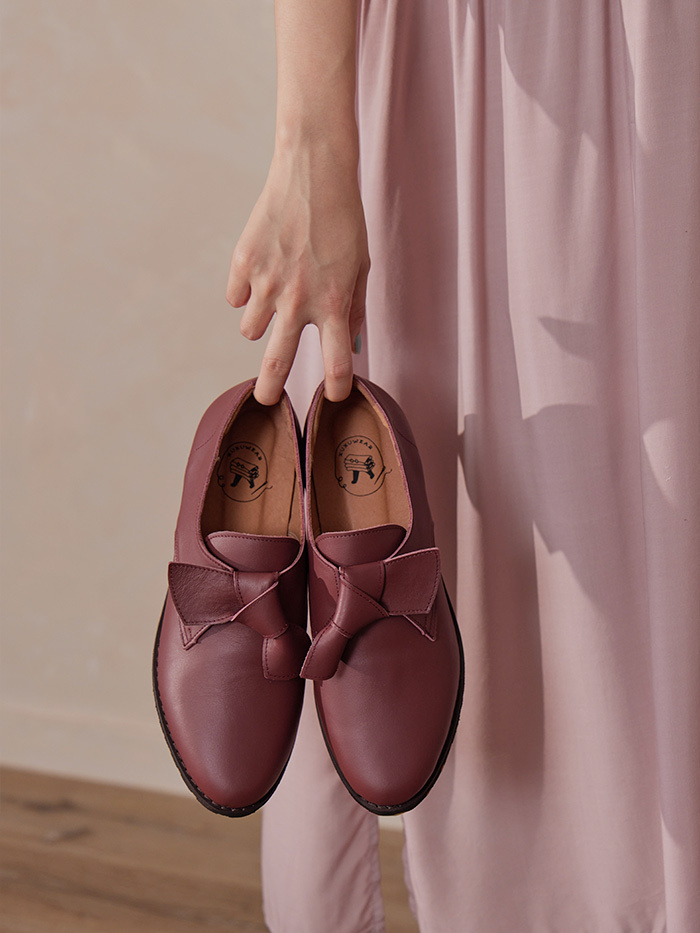 扭扭真皮鞋-巴黎酒莊