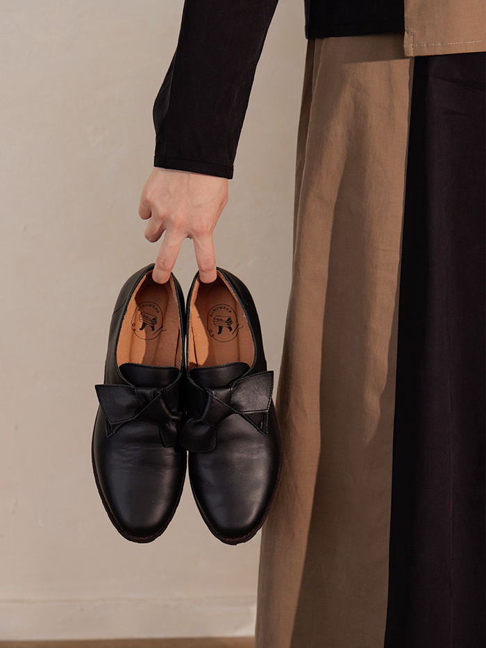 扭扭真皮鞋-紳士黑帽