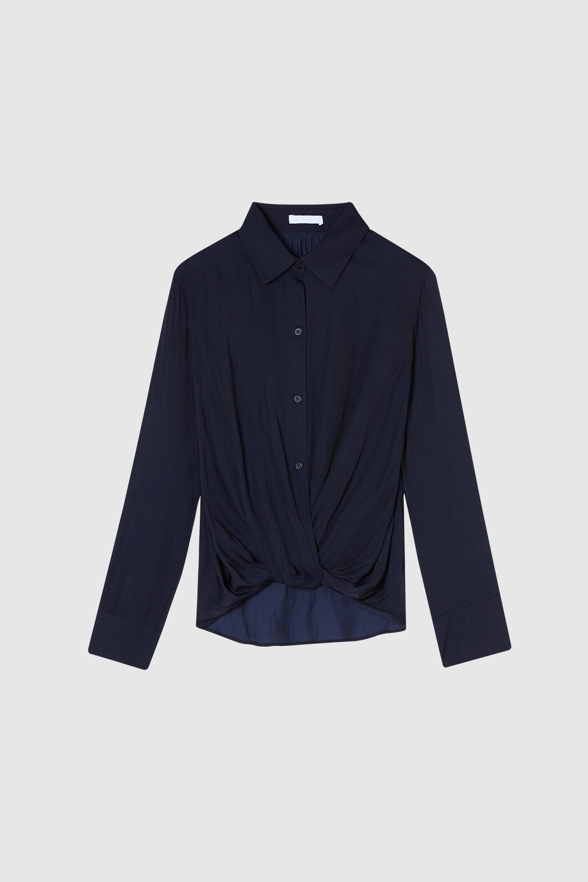 TWIST 扭轉長袖襯衫 女（丈青）