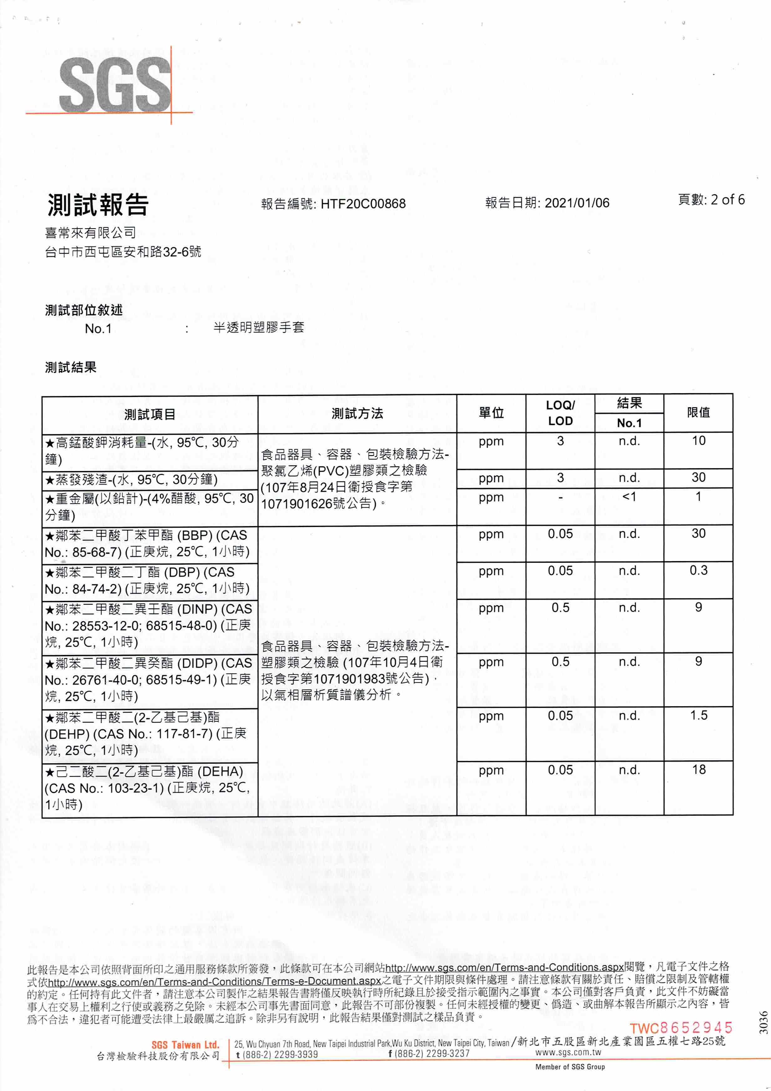 無粉透明PVC手套