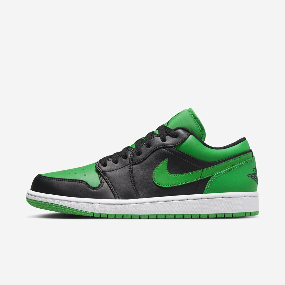 男鞋NIKE AIR JORDAN 1 LOW 'LUCKY GREEN' 幸運黑綠黑綠腳趾低筒AJ1