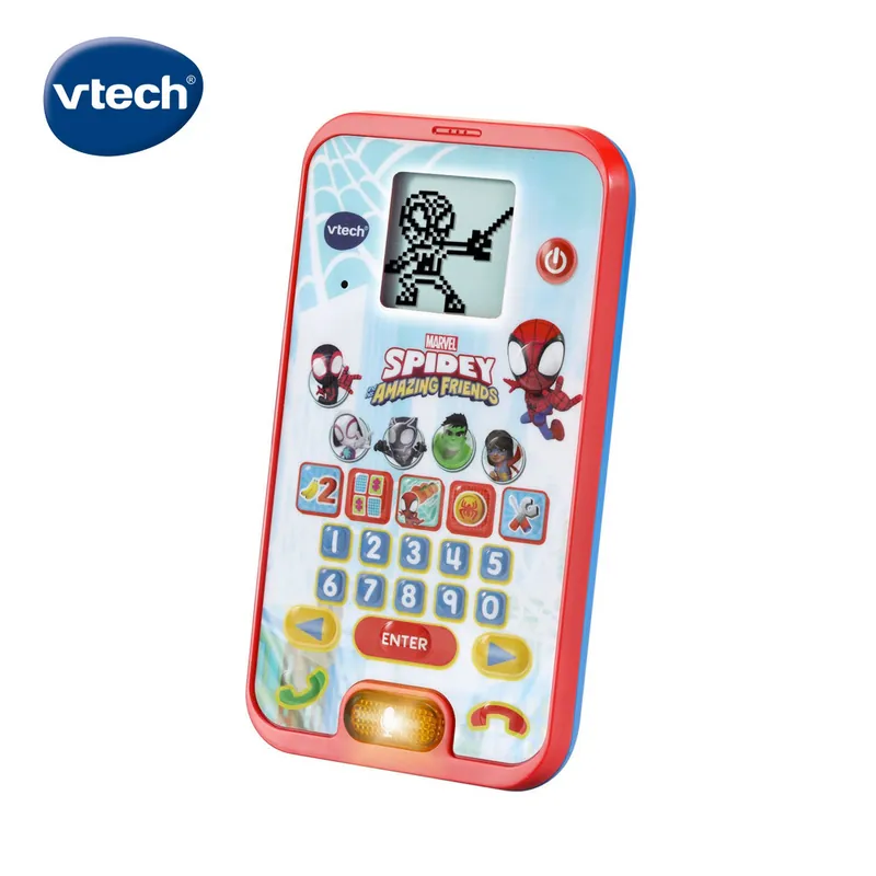 《 英國 Vtech 》 蜘蛛人智慧學習互動小手機