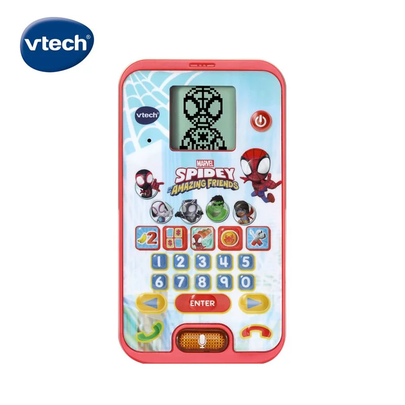 《 英國 Vtech 》 蜘蛛人智慧學習互動小手機