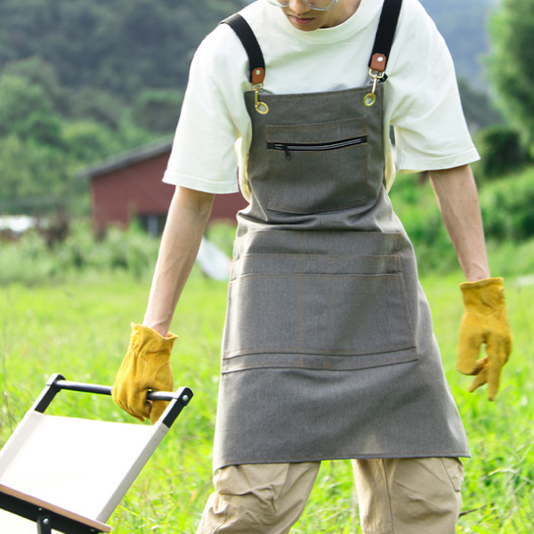 美式拉鍊帆布圍裙