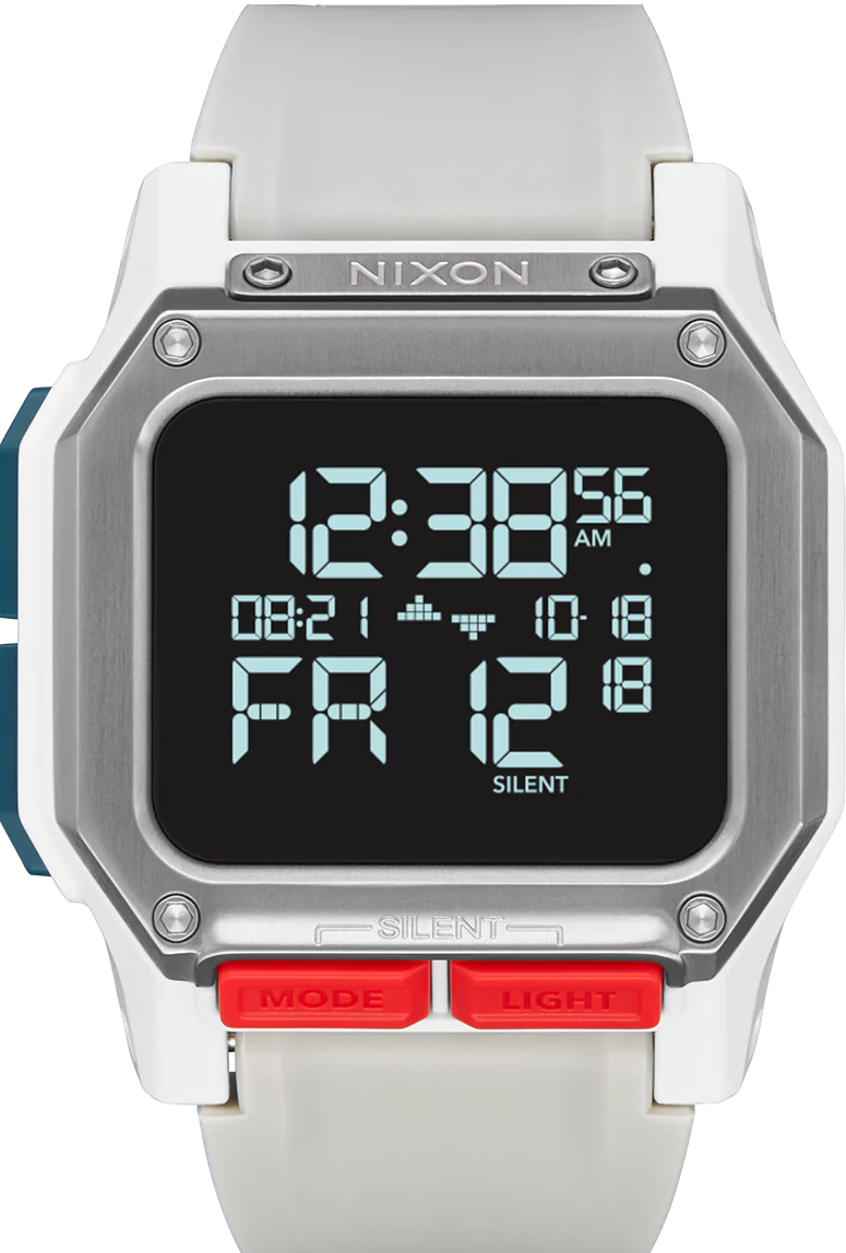 萬年鐘錶 - NIXON 尼克森  regulus   衝浪方形電子錶  A1180-611   錶徑46MM