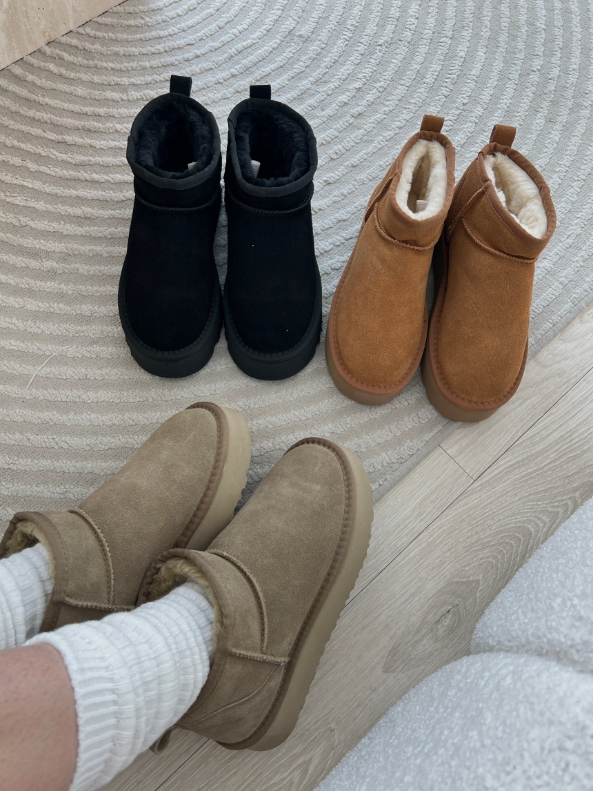 短筒厚底雪靴*3色