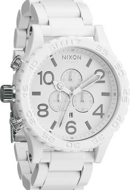萬年鐘錶 - NIXON 尼克森 THE 51-30  CHRONO  純白大錶徑計時碼表系列 300M防水潛水男錶  A083-1255  錶徑51MM