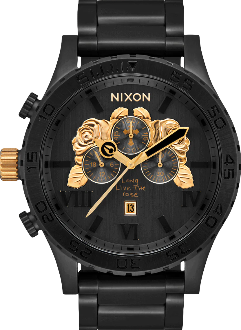 萬年鐘錶 - NIXON 尼克森 THE 51-30  CHRONO X 2PAC 饒舌傳奇圖帕克·夏庫爾聯名款   注目時尚大錶徑300M防水潛水男錶  A1376-010  錶徑51MM