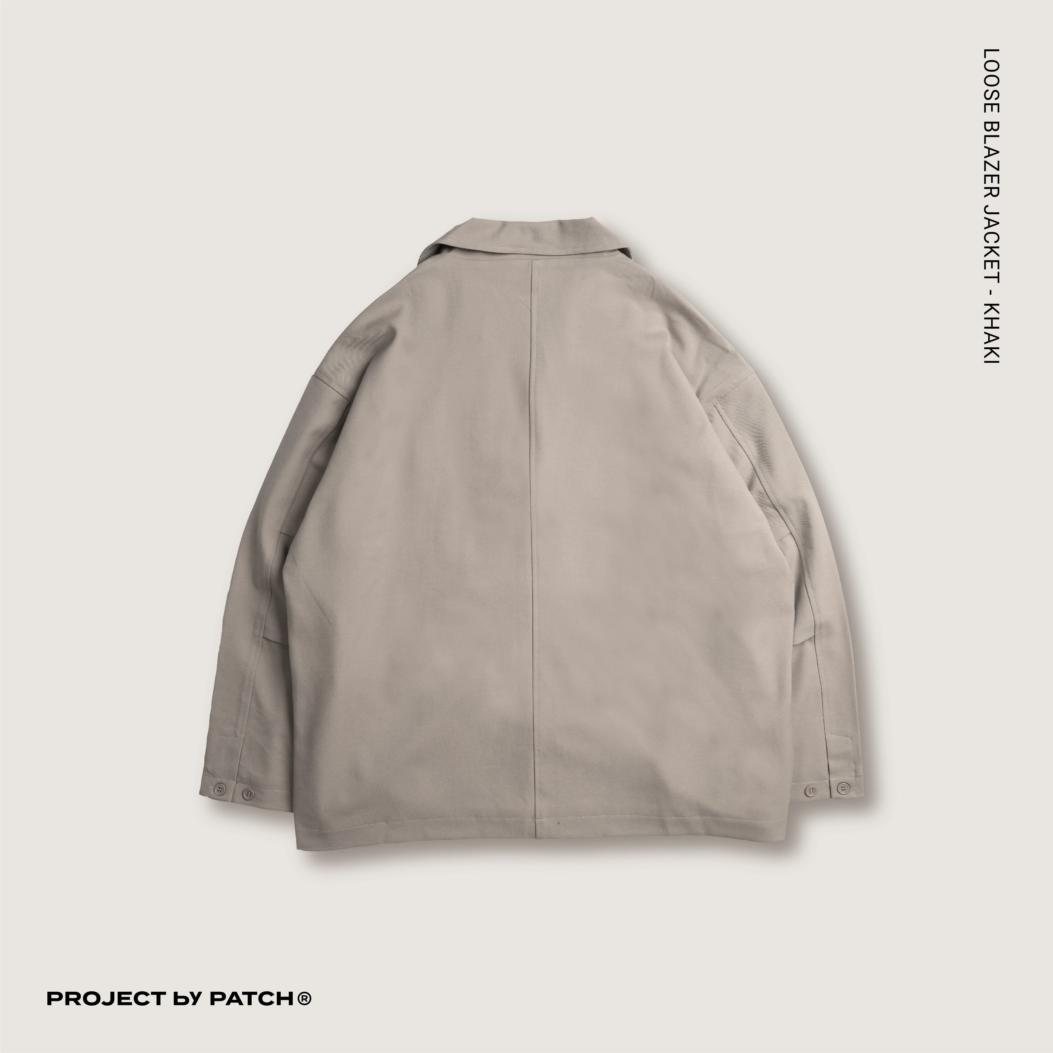 P.B.P - LOOSE BLAZER JACKET  - KHAKI