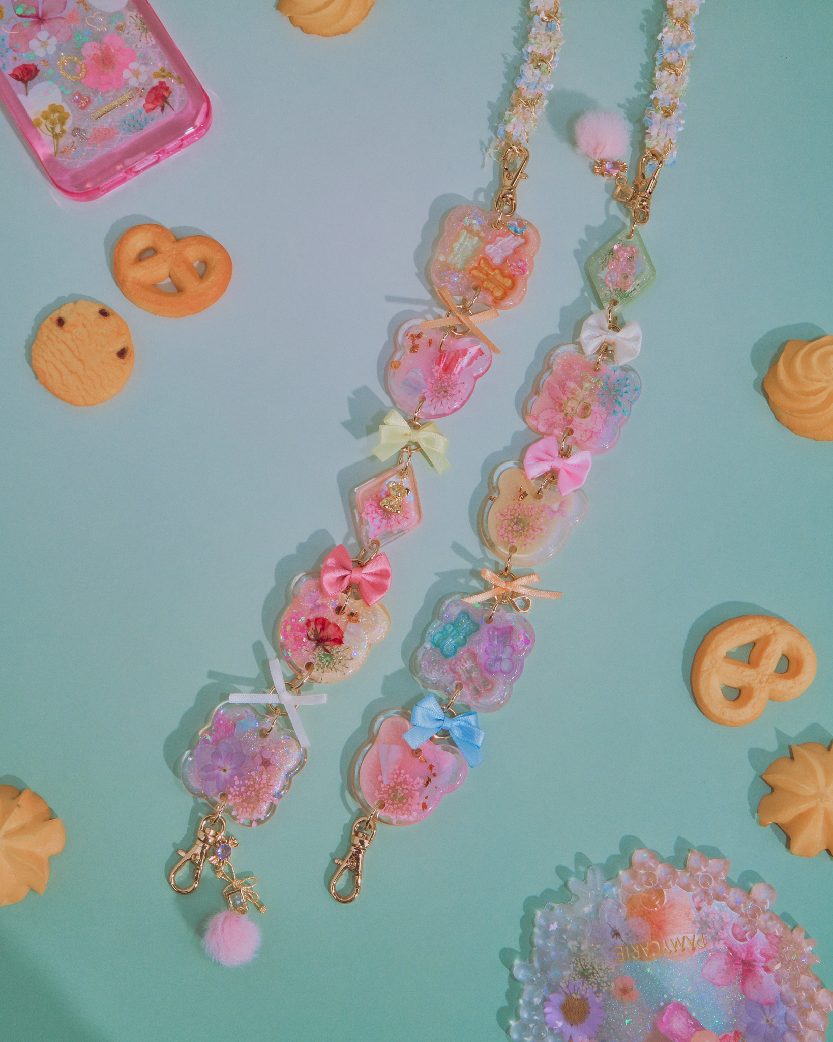 Baby Bear's Iridescent Candy House Crossbody Phone Strap