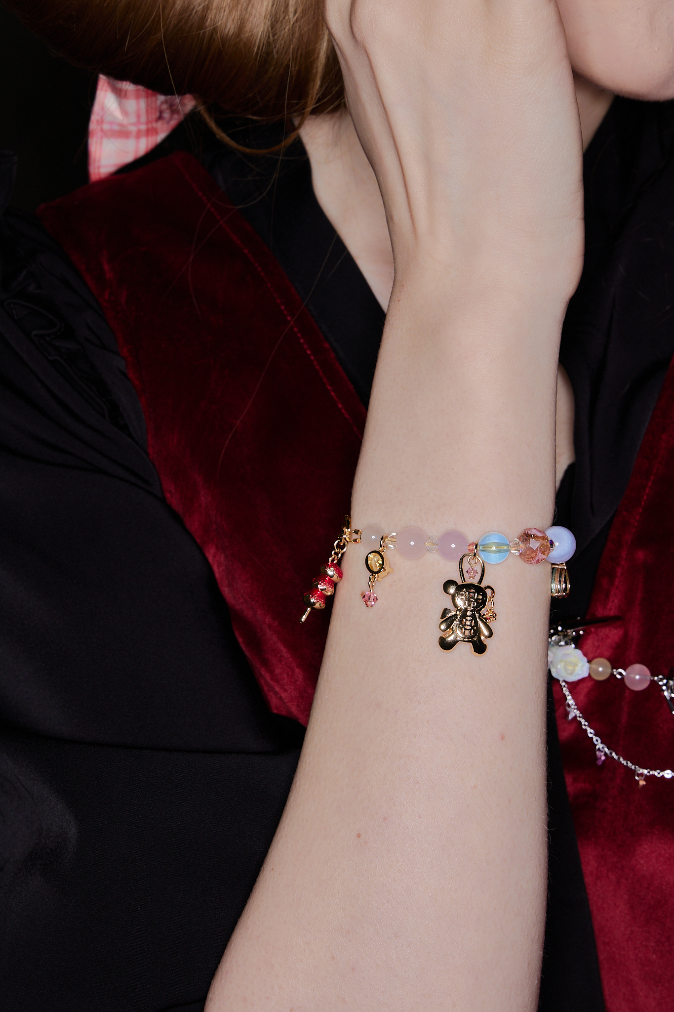 Bubbly Pool Natural Crystalline Bead Bracelet