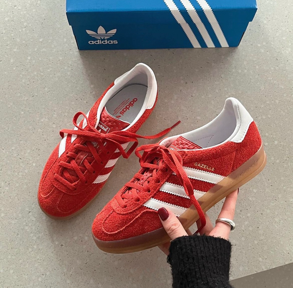 Adidas Originals Gazelle 野莓紅 紅橙 紅色 麂皮 復古 HQ8718/預購