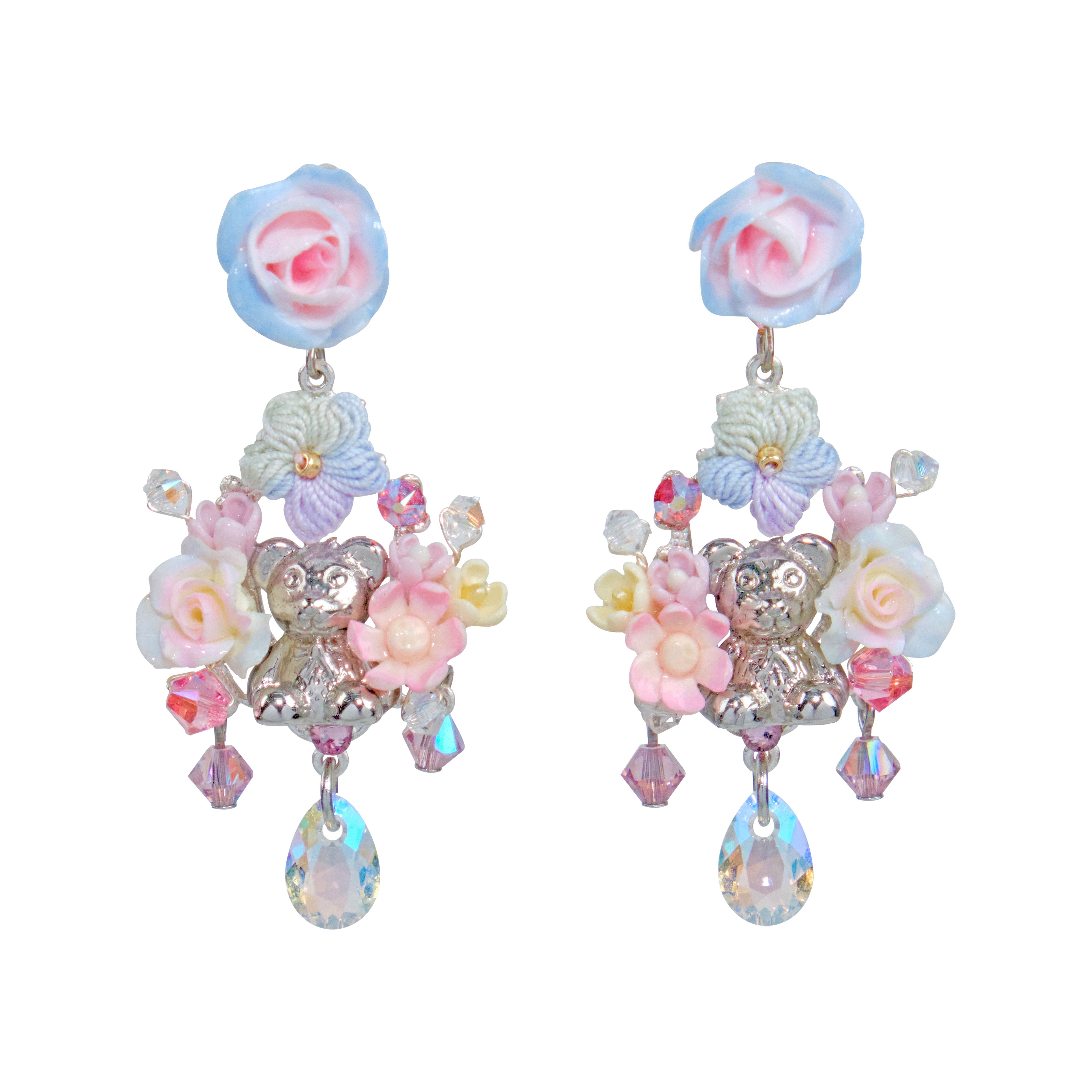 Huggy Teddy Woolen Droplet Earrings