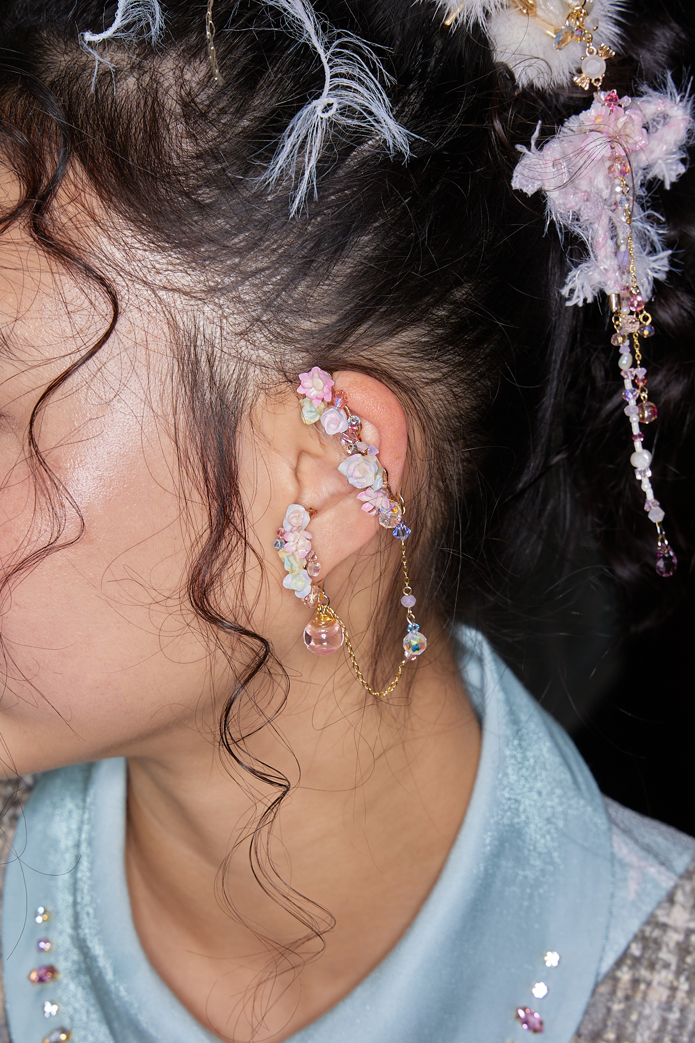 Bubblegum Glass Globe Ear Hook Set