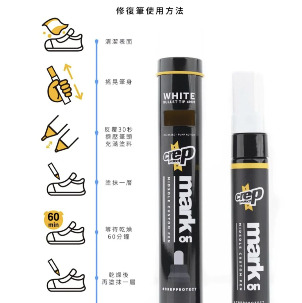 Crep Protect 終極白鞋修復筆 (白色)