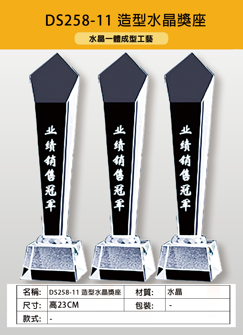 DS258-11 造型水晶獎座 DS258-11