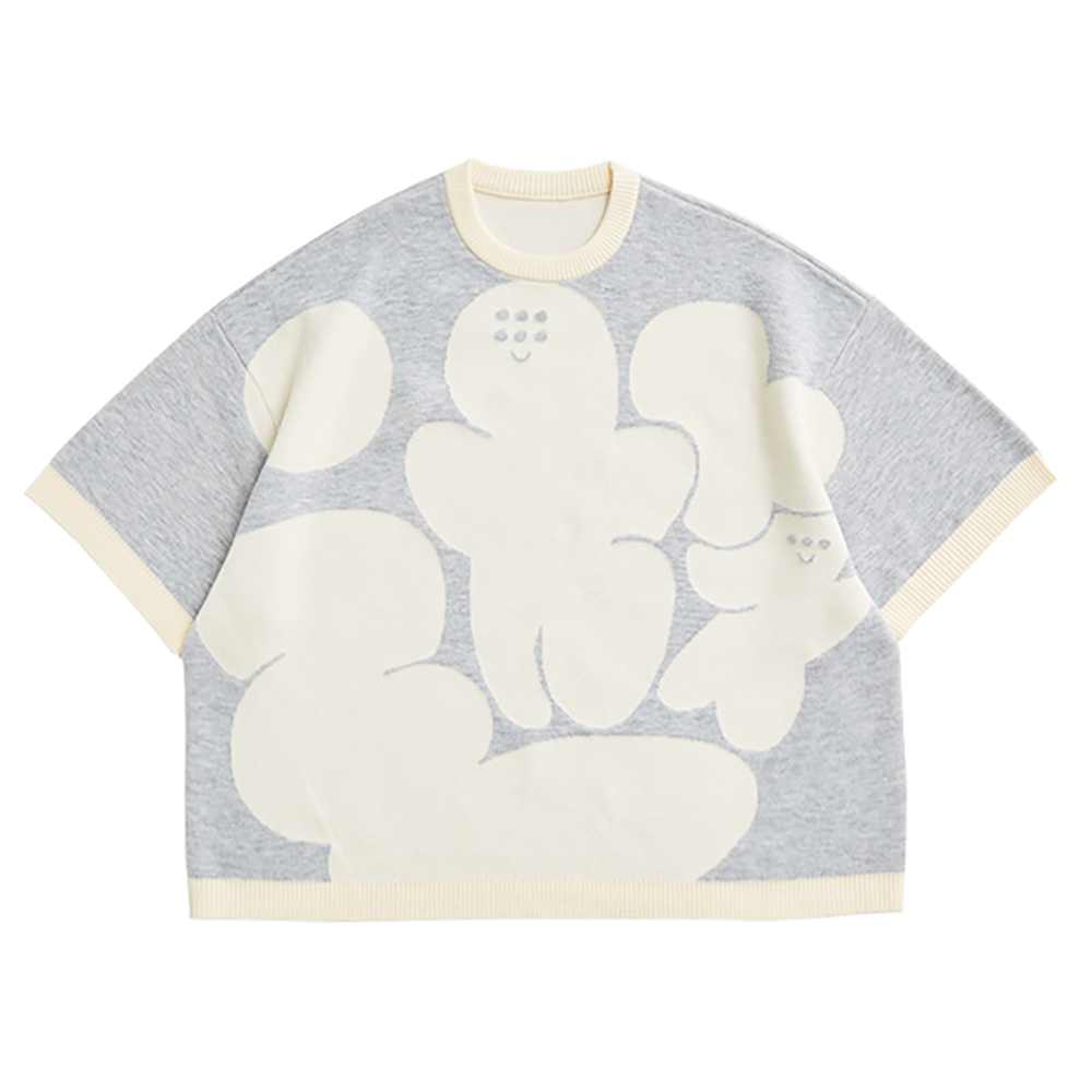 [Yu Miyama]   "遊"  Reversible Top Light Gray