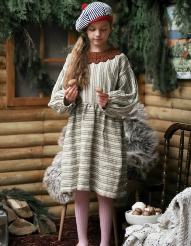 KALINKA 編織貝蕾帽 Divna Beret blueprint