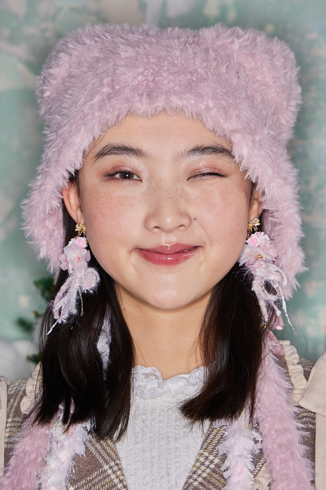 Teddy's Gift of Rose Fabric Ribbon Earrings