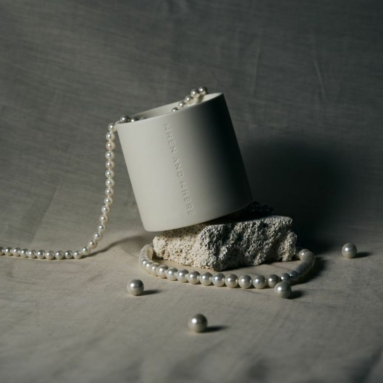 WAW何時何地｜香氛蠟燭 - 珍珠布魯斯 180g PEARL BLUES