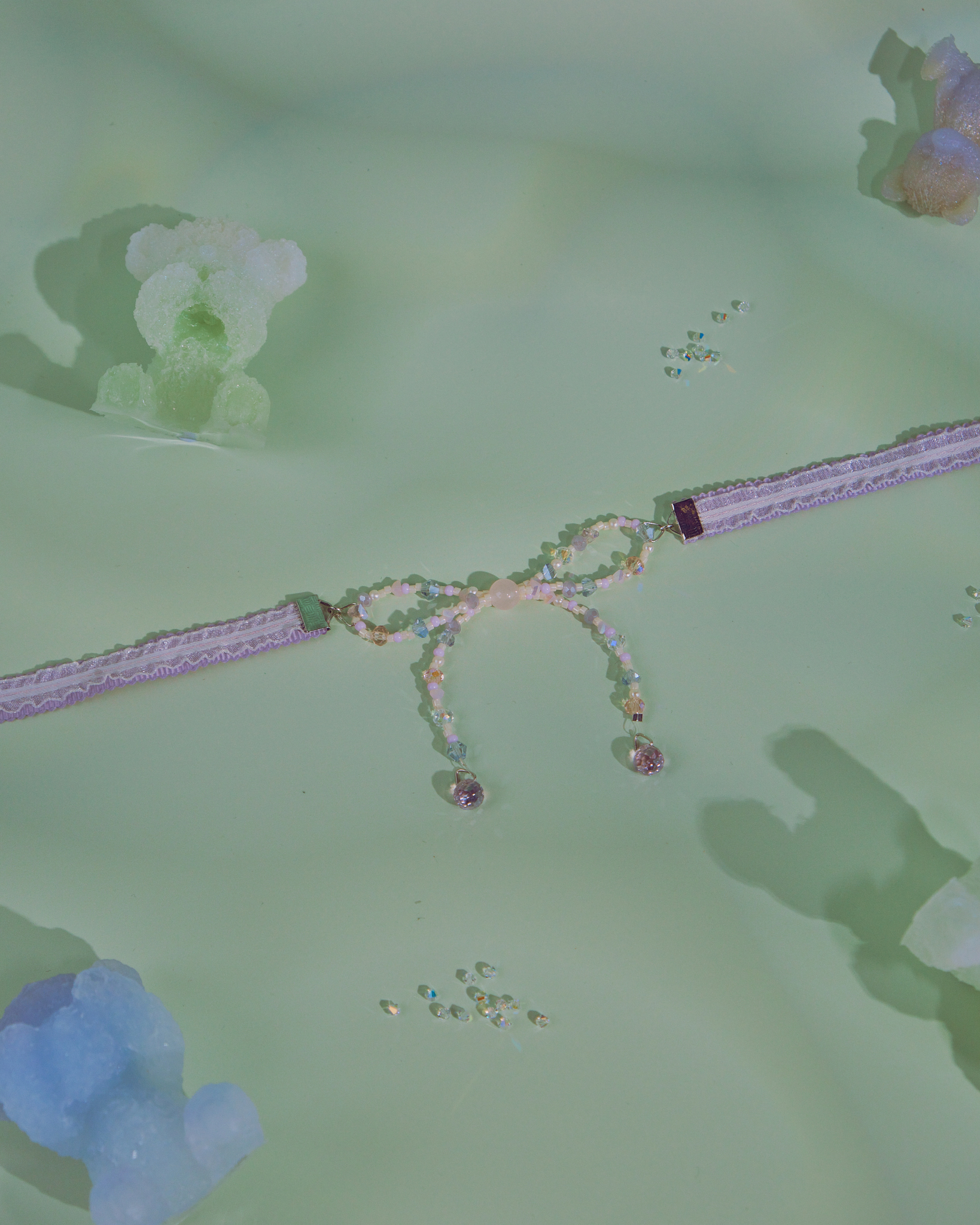 Layered Pearl Lace Choker