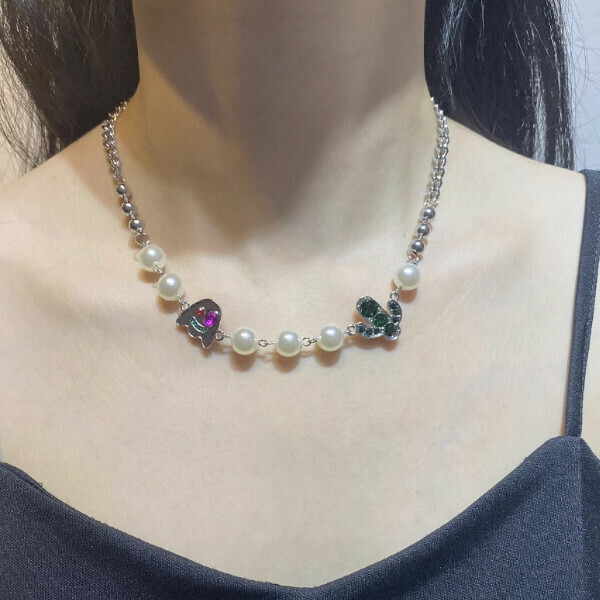 Ghost Expression Hip Hop Pearl Necklace