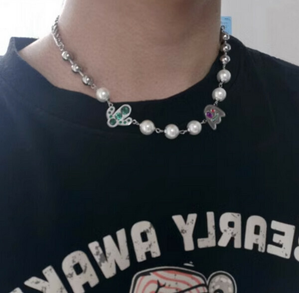 Ghost Expression Hip Hop Pearl Necklace
