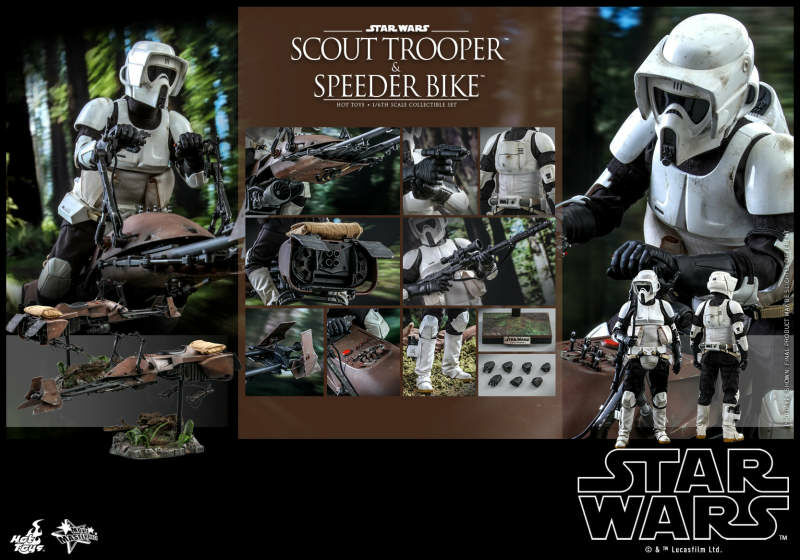 Hot Toys - MMS612 -《星際大戰六部曲：絕地大反攻》帝國偵察兵＆反重力機車（Scout Trooper and Speeder Bike）