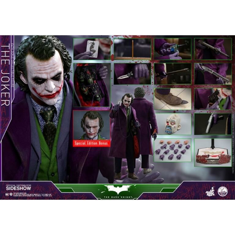 Hot Toys QS010B 《蝙蝠俠：黑夜之神》小丑1比4珍藏人偶 雙頭雕會場限定版 The Dark Knight Joker 1:4 Scale Collectible Figure with Bonus Part