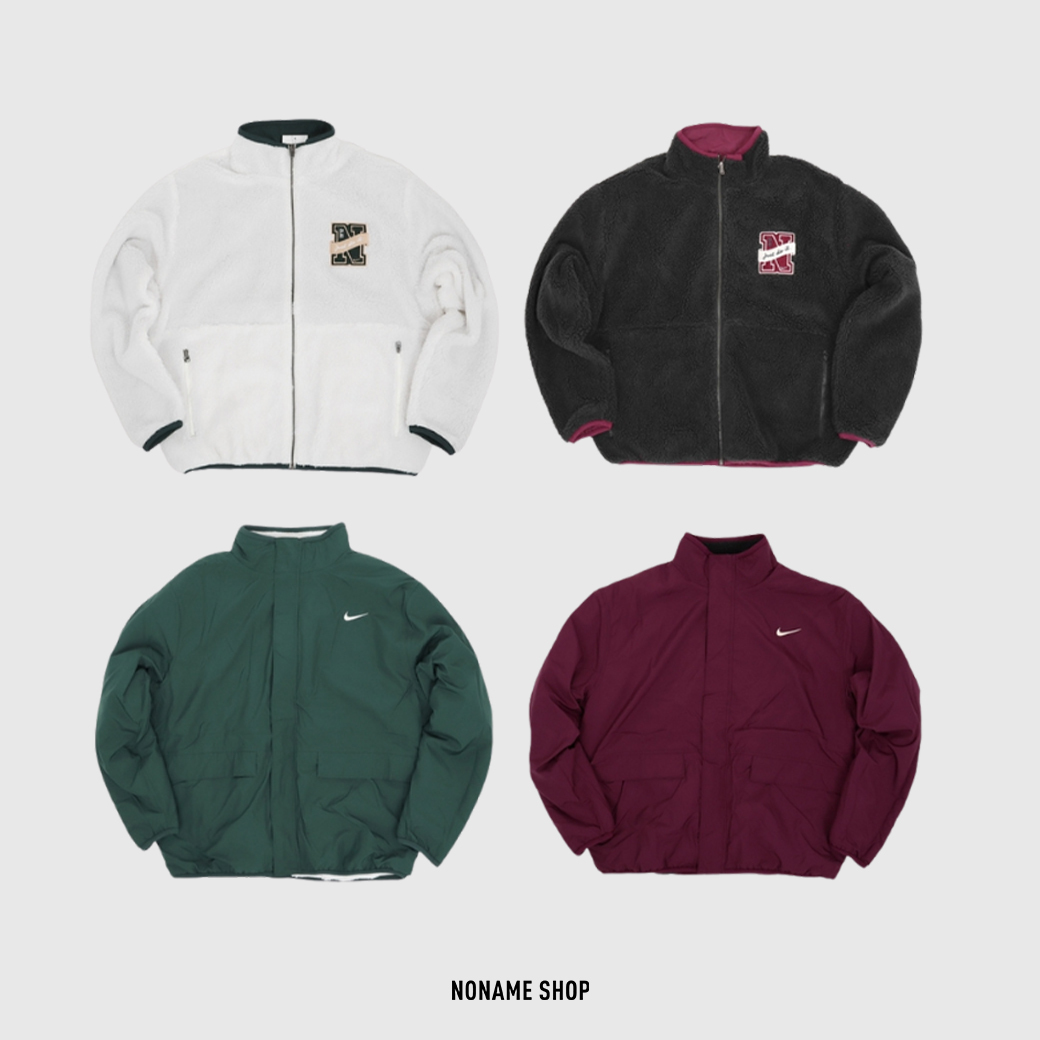 NIKE 雙面穿 毛毛 防風 外套 兩色 (男款)